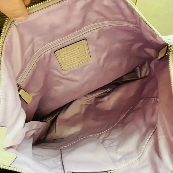 Coach Rare Poppy Metallic Gold Champagne Tote - Picture 10 of 13